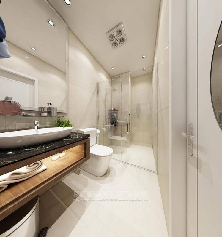 Phòng tắm được trang bị nội thất tiện nghi và sang trọng.